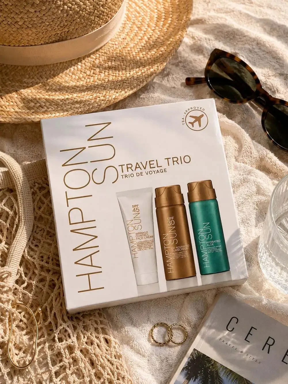 Hampton Sun Travel Trio SPF Skincare Set NIB TSA Approved